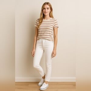Loft Fashion Women's Skinny Jeans - Cream